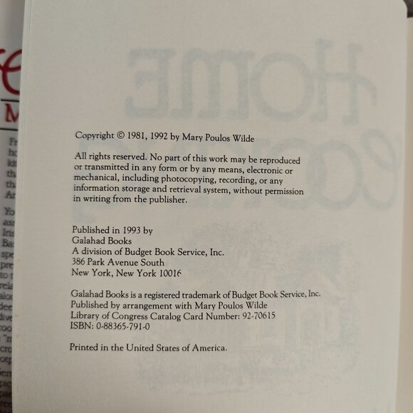 Home Cooking Mary Poulos Wilde Vintage Hardcover Cookbook Local Ethnic Recipes - Picture 3 of 7